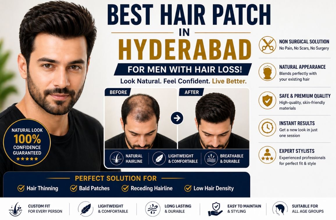 Best Hair Patch in Hyderabad for Men with Hair Loss!