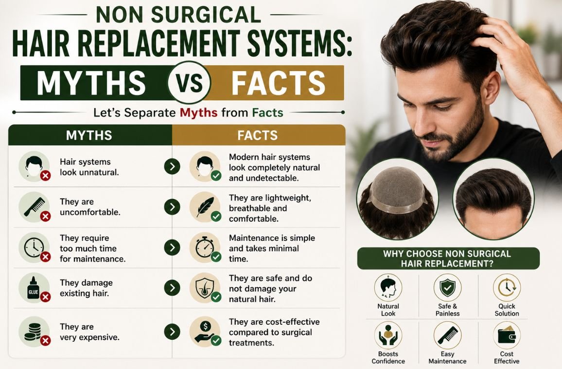 Non Surgical Hair Replacement Systems: Myths vs Facts
