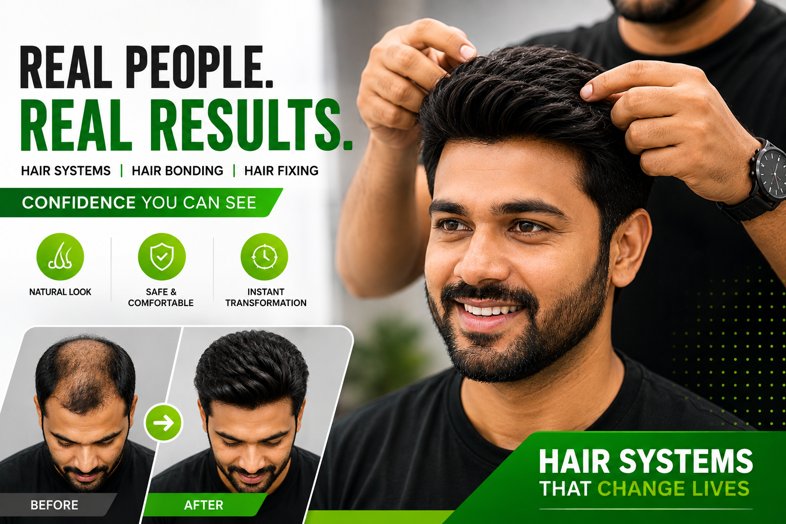 Hair bonding consultation at Needs Hair Studio in Hyderabad